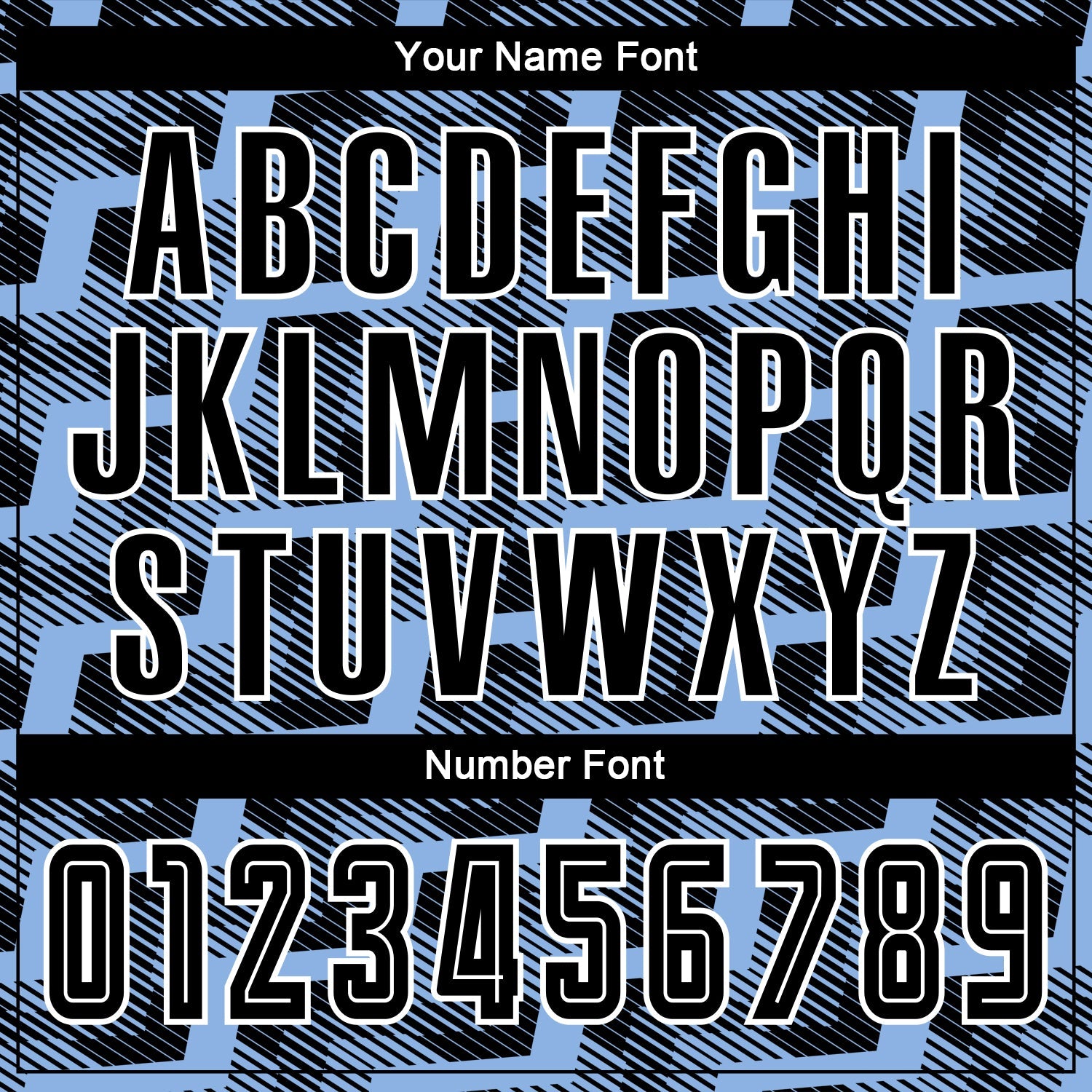 Custom Black Light Blue-White Line Sublimation Soccer Uniform Jersey