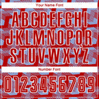 Custom Red Light Blue-White Line Sublimation Soccer Uniform Jersey