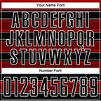 Custom Black Red-White Geometric Shapes And Line Sublimation Soccer Uniform Jersey