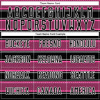 Custom Black Pink-White Geometric Shapes And Line Sublimation Soccer Uniform Jersey