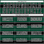 Custom Black Kelly Green-White Geometric Shapes And Line Sublimation Soccer Uniform Jersey
