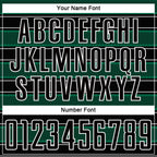 Custom Black Kelly Green-White Geometric Shapes And Line Sublimation Soccer Uniform Jersey