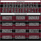 Custom Black Crimson-White Geometric Shapes And Line Sublimation Soccer Uniform Jersey