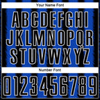 Custom Black Thunder Blue-White Line Sublimation Soccer Uniform Jersey