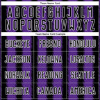 Custom Black Purple-White Line Sublimation Soccer Uniform Jersey