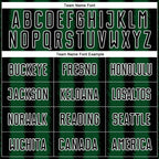 Custom Black Green-White Line Sublimation Soccer Uniform Jersey