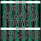 Custom Black Kelly Green-White Line Sublimation Soccer Uniform Jersey
