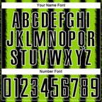 Custom Black Neon Green-White Line Sublimation Soccer Uniform Jersey