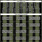 Custom Black Olive-White Line Sublimation Soccer Uniform Jersey