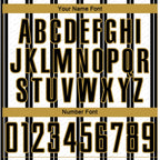 Custom Black White-Old Gold Line Sublimation Soccer Uniform Jersey