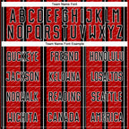 Custom Black Red-White Line Sublimation Soccer Uniform Jersey