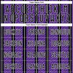 Custom Black Purple-White Line Sublimation Soccer Uniform Jersey