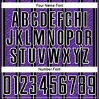 Custom Black Purple-White Line Sublimation Soccer Uniform Jersey