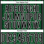 Custom Black Green-White Line Sublimation Soccer Uniform Jersey