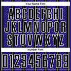 Custom Black Dark Purple-White Line Sublimation Soccer Uniform Jersey