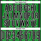 Custom Black Grass Green-White Line Sublimation Soccer Uniform Jersey