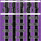 Custom Black Purple-White Line Sublimation Soccer Uniform Jersey