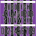 Custom Black Purple-White Line Sublimation Soccer Uniform Jersey