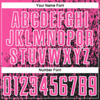 Custom Pink Black-White Abstract Fragment Art Sublimation Soccer Uniform Jersey