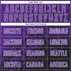 Custom Purple Black-White Abstract Fragment Art Sublimation Soccer Uniform Jersey