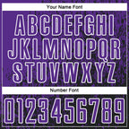 Custom Purple Black-White Abstract Fragment Art Sublimation Soccer Uniform Jersey