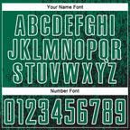 Custom Kelly Green Black-White Abstract Fragment Art Sublimation Soccer Uniform Jersey