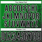 Custom Grass Green Black-White Abstract Fragment Art Sublimation Soccer Uniform Jersey