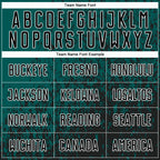 Custom Midnight Green Black-White Abstract Fragment Art Sublimation Soccer Uniform Jersey