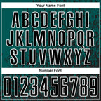 Custom Midnight Green Black-White Abstract Fragment Art Sublimation Soccer Uniform Jersey