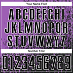Custom Medium Purple Black-White Abstract Fragment Art Sublimation Soccer Uniform Jersey