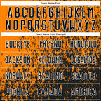 Custom Bay Orange Black-White Abstract Fragment Art Sublimation Soccer Uniform Jersey