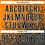 Custom Bay Orange Black-White Abstract Fragment Art Sublimation Soccer Uniform Jersey