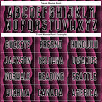 Custom Black Pink-White Geometric Shape Sublimation Soccer Uniform Jersey