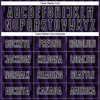 Custom Black Purple-White Geometric Shape Sublimation Soccer Uniform Jersey