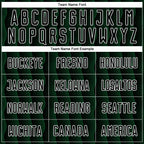 Custom Black Green-White Geometric Shape Sublimation Soccer Uniform Jersey