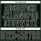 Custom Black Green-White Geometric Shape Sublimation Soccer Uniform Jersey