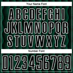 Custom Black Kelly Green-White Geometric Shape Sublimation Soccer Uniform Jersey