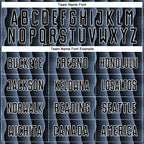 Custom Black Light Blue-White Geometric Shape Sublimation Soccer Uniform Jersey