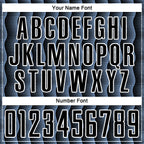 Custom Black Light Blue-White Geometric Shape Sublimation Soccer Uniform Jersey