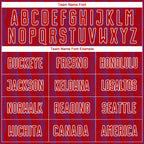 Custom Red Purple-White Geometric Shape Sublimation Soccer Uniform Jersey