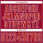 Custom Red Purple-White Geometric Shape Sublimation Soccer Uniform Jersey