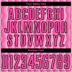 Custom Pink Black-White Geometric Shape Sublimation Soccer Uniform Jersey