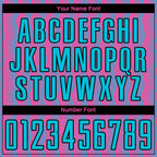 Custom Pink Lakes Blue-Black Geometric Shape Sublimation Soccer Uniform Jersey