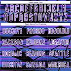 Custom Black Purple-White Line Sublimation Soccer Uniform Jersey