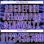 Custom Black Purple-White Line Sublimation Soccer Uniform Jersey