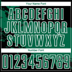 Custom Black Kelly Green-White Splash Sublimation Soccer Uniform Jersey