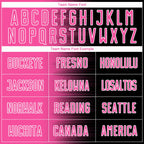 Custom Black Pink-White Gradient Line Sublimation Soccer Uniform Jersey