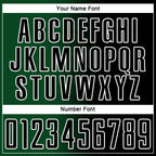 Custom Black Green-White Gradient Line Sublimation Soccer Uniform Jersey