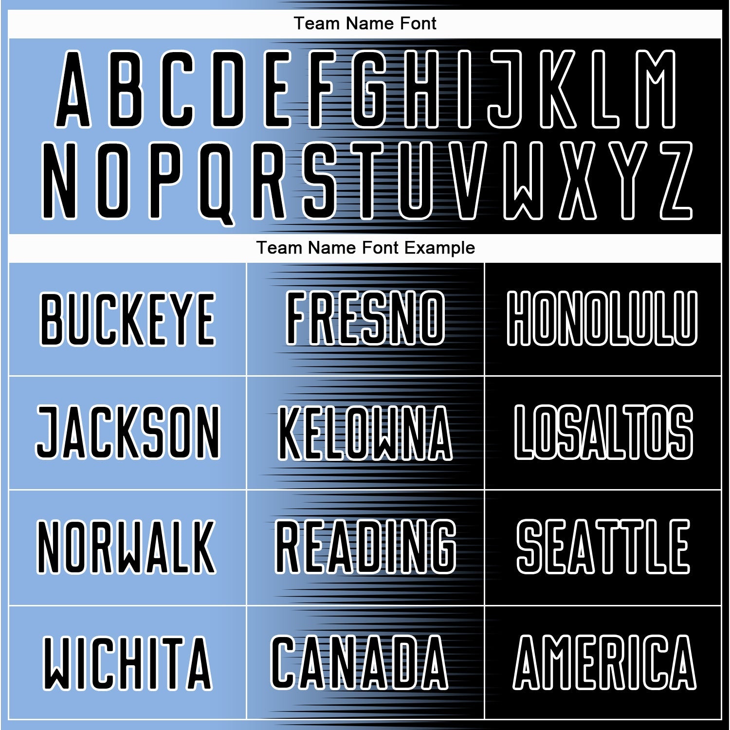 Custom Black Light Blue-White Gradient Line Sublimation Soccer Uniform Jersey