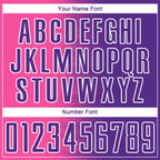 Custom Purple Pink-White Gradient Line Sublimation Soccer Uniform Jersey